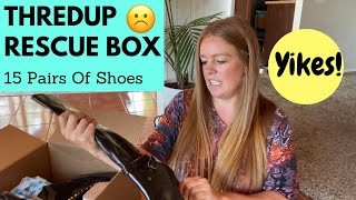 Thredup Messed Up || Rescue Box || 15 Pairs Of Shoes