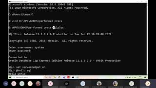 Unit 2: How to run PLSQL file and demo of hello world programm