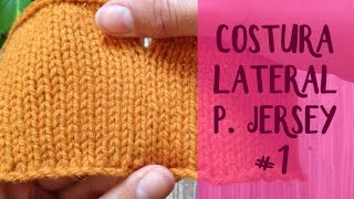 Unir tejidos: costura lateral en punto jersey #1 (invisible) (dos agujas)