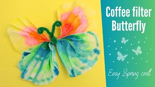 Coffee Filter Butterfly - Easy Spring craft for kids