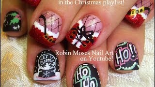 Amazing Christmas Nails with Sexy corsets + Snow Globe Nail Art