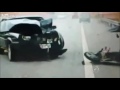 failleak brutal head on collision between car and bike