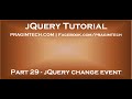 jQuery change event