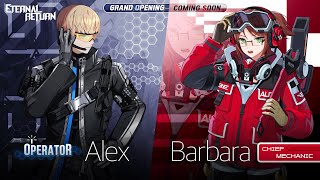 Operator Alex \u0026 Chief Mechanic Babara Skin Preview - Eternal Return