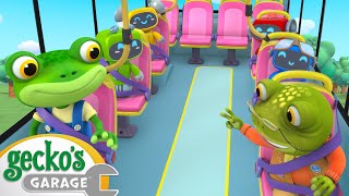 Gecko and Grandma Drive Bobby Bus! | Gecko's Garage | Trucks For Children | Cart