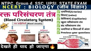 rakt parisancharan tantra। रक्त परिसंचरण तंत्र।। blood circulatory system । धमनी। Artery। शिरा।veins