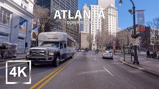 4K Driving in Downtown Atlanta, Georgia - Rush Hour - Spring Break - HDR - USA -
