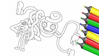 Mommy long legs coloring pages/ Poppy Playtime 2 prototype