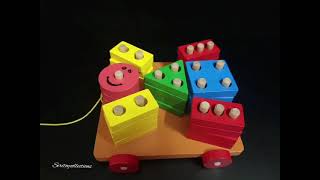 Wooden shapes Trolley Available for Kids |Siritoycollections | whatsapp number - 8105829985