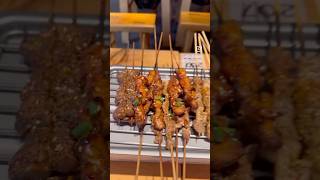 Trying Chinese Style Skewers #shorts #food