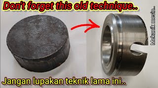 Teknik Lain Mengoperasikan Mesin Bubut Menggunakan Line Boring dan Dividing head Buatan Sendiri