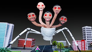 😱 Making SPIDER SKIBIDI TOILET Season 1-5 in real life with Clay