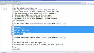 HTML5 Tutorial For Beginners 6 HTML Quotation and Computer Code Elements