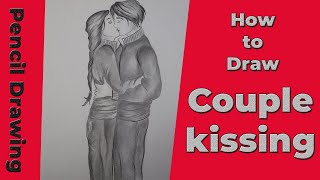 How to Draw a Couple kissing easy