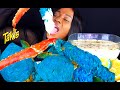 BABY REVEAL! TAKIS BLUE HEAT | FRIED KING CRAB | SEAFOOD BOIL MUKBANG | LOBSTER | ALFREDO SAUCE