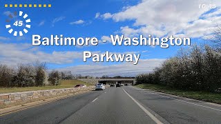 Baltimore Washington DC Parkway Northbound MD Route 295 (for Treadmill Cycling Workout)
