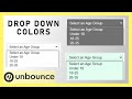 HOW TO Change the Appearance of a Drop Down Menu in UNBOUNCE