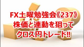 FX土曜勉強会《238》株価と連動狙ってクロス円トレード‼