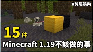 純屬娛樂 | 15件Minecraft更新到1.19之後你不該做的事…