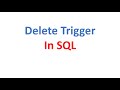 Delete Trigger in SQL/Database