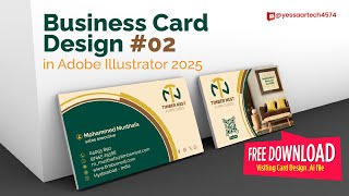 Create a Professional Visiting Card Design Idea | Adobe Illustrator 2024 |  #02 /10 #yessaartech