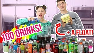 MIXING 100 DRINKS TOGETHER AND DRINKING IT + FLOAT!