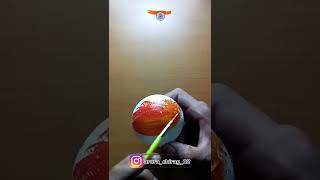 Indian flag painting on ball | Art 🇮🇳 | Happy independence day #shorts