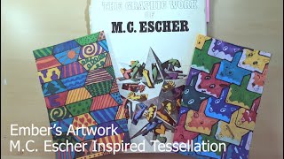 M.C. Escher Inspired Tessellations for kids