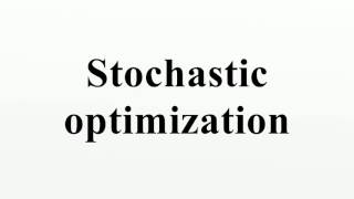 Stochastic optimization