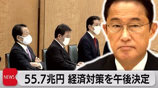 政府経済対策 財政支出は過去最大規模55.7兆円 午後閣議決定へ（2021年11月19日）