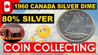 1960 Canada .10 Cent Dime 80% Silver