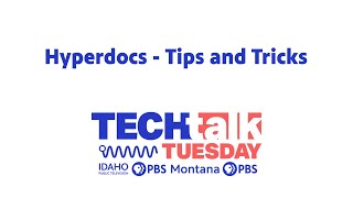 Hyperdocs - Tips and Tricks