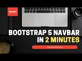 Bootstrap 5 Navbar in 2 minutes | How to make responsive navbar using Bootstrap 5 and HTML