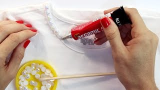 DIY COMO CUSTOMIZAR CAMISETA INFANTIL COM PÉROLAS