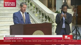 Gov. Brian Kemp says he continues to stand with Trump