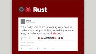 Steve Klabnik. Exploring Ruby through Rust.