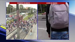 Marchas desde la Universidad Nacional en Bogotá