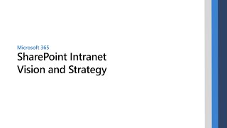 The Intranet is Dead. Long Live the Intranet. The SharePoint Intranet Vision and Strategy