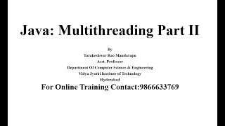 Java | Introduction to Multi threading Part II