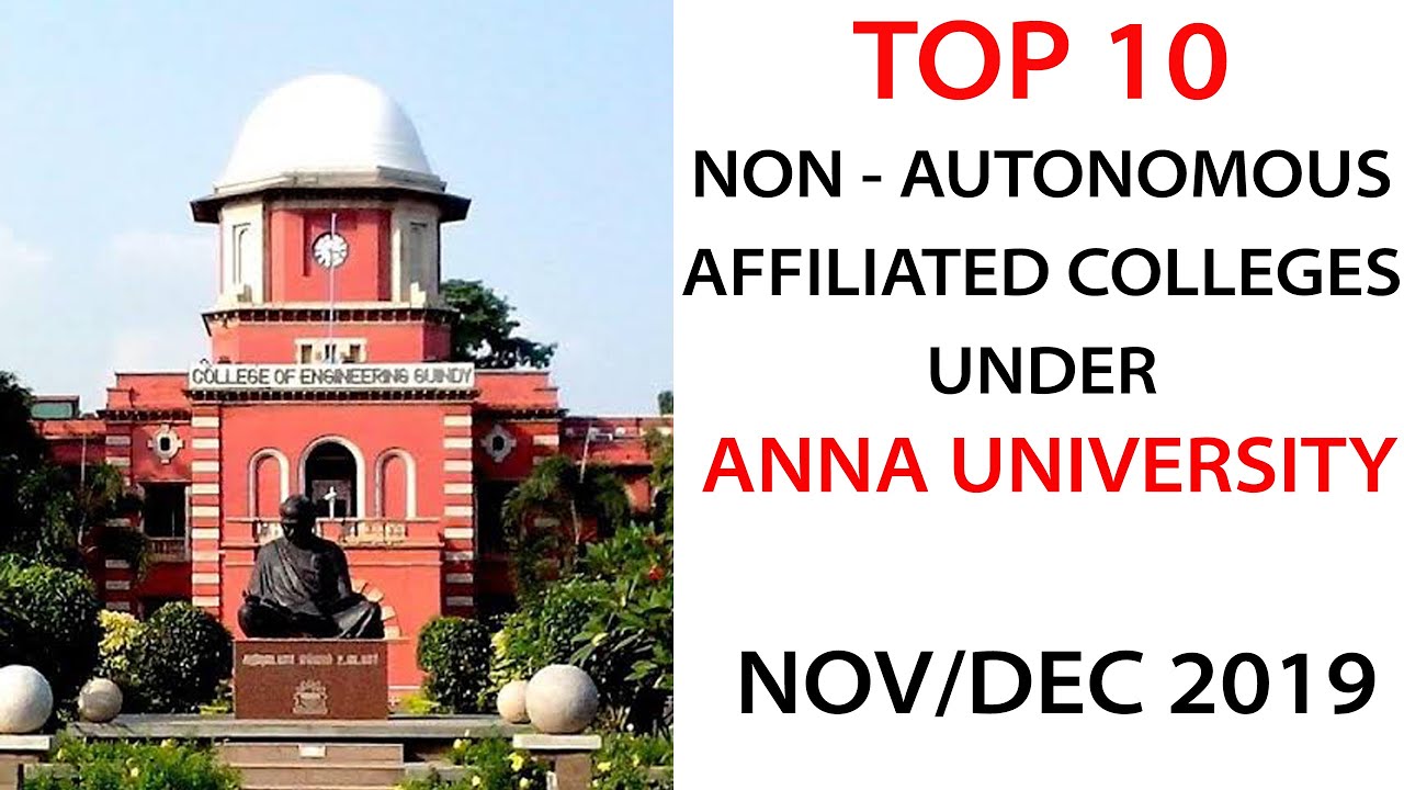 Top 10 Non Autonomous Affiliated Colleges Under Anna University ...