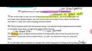 The Apprentice Annotated Transcript with sound!