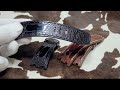 ostrich leg leather straps