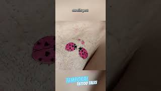 SHORT TEMPORARY TATTOO | Magic tattoo Ladybugs 🐞 #tattoo #tattoosticker #temporarytattoo