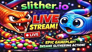 🔴🐍Slither.io Live - Biggest Snake Banega! #live #shortsfeed