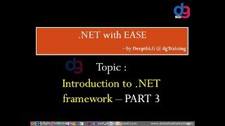 .NET framework - PART 3 | dgTraining