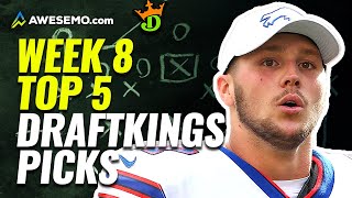 DraftKings NFL DFS Top-5 Picks Week 8 | Daily Fantasy Fantasy Football Optimal Lineups