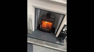 Dik Geurts Ivar 5 Woodburner live on display in the showroom