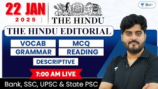 22 January 2025 | The Hindu Analysis | The Hindu Editorial | Editorial by Vishal sir | Bank | SSC