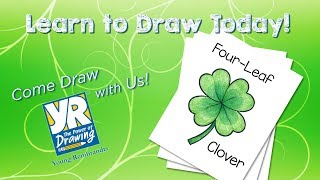 Teaching Kids How to Draw: How to Draw a Four-Leaf Clover