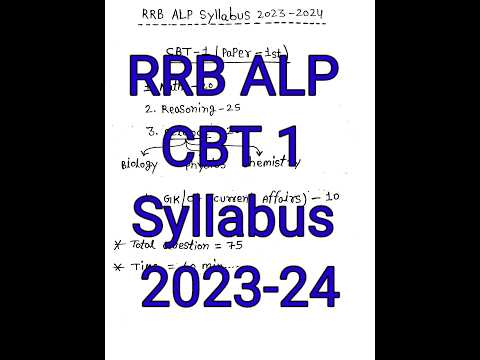 Rrb Alp Cbt 1 Syllabus | Rrb Alp Cbt 1 Syllabus 2023 | Rrb Alp Syllabus ...